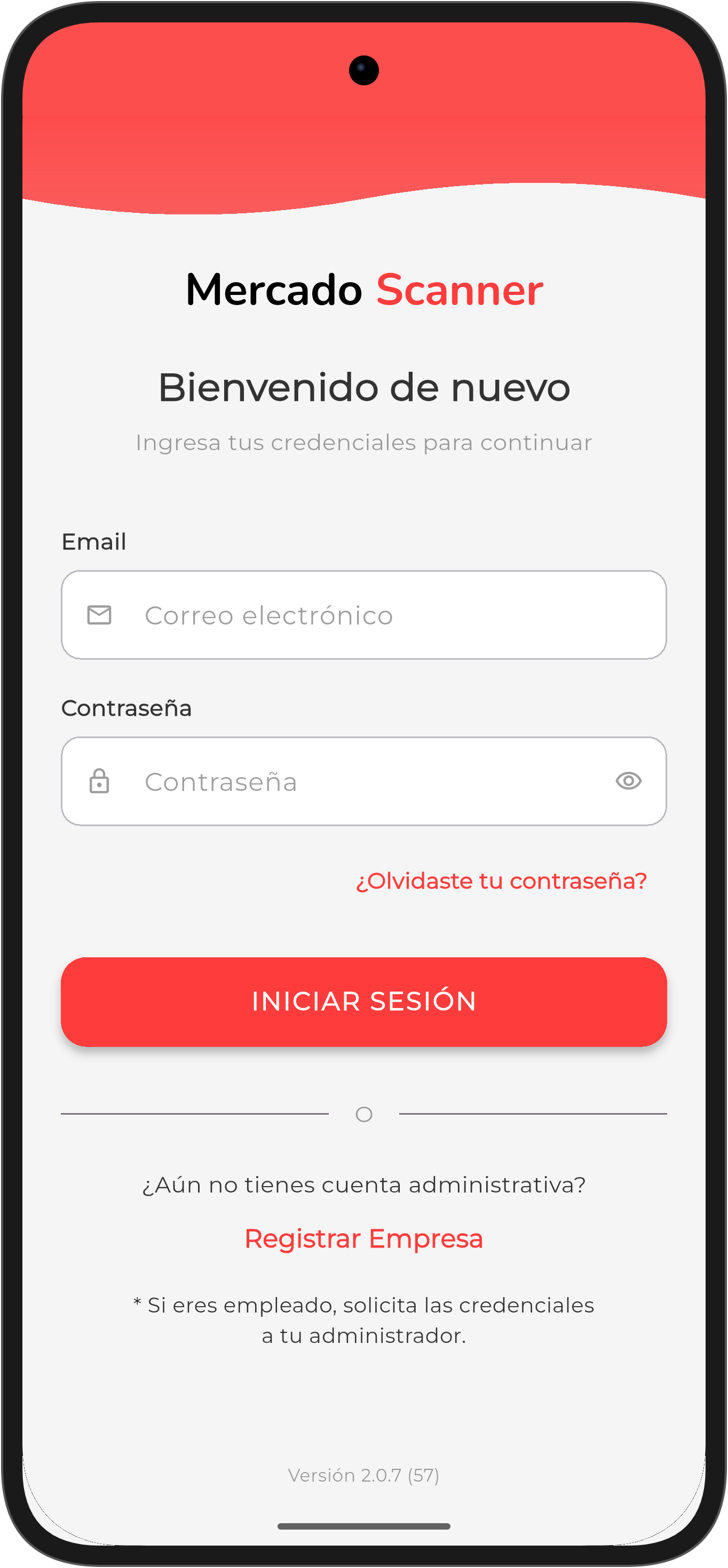 Pantalla de Login